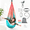 Fuzz Red Orange and Blue Design, variant on Beach Design Sensory Pod Swing for Adults &, Indoor Outdoor Use, 300lb Capacity