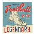 thumbnail image 2 of Ambesonne Sports Shower Curtain, American Football Graphic, 69"Wx84"L, Pale Teal Eggshell, 2 of 4