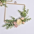 thumbnail image 4 of Guirnalda de hierro forjado, colgante de flores artificiales, decoración de guirnalda de aro de pared colgante, 4 of 5