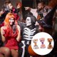 thumbnail image 3 of Ganchos para el cabello de Halloween de 3 piezas con clip de pico de pato para mujeres en negro y naranja, 3 of 5