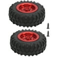 thumbnail image 1 of Pneus de Camion RC, Pneus en Caoutchouc RC Durables avec Doublure en Éponge pour WPL D12 1/10 Camions RC Rouge R, 1 of 8