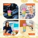thumbnail image 5 of Taza de plástico con pajita de doble capa, color arcoíris de 700ml, taza práctica helada para bebidas, 5 of 5