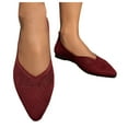 thumbnail image 5 of Mostsola Pointed Toe Ballet Flats Shoes for Women Dressy Casual Knit Slip on Shoes Mesh Walking Shoe, 5 of 8