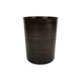 thumbnail image 3 of Mainstays 11.4 Litre Round Plastic Waste Can, Dark Wood Grain 1 Piece, 3 of 5