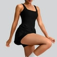 thumbnail image 4 of lcziwo Womens Athletic Romper Workout Running Onesie Shorts Jumpsuits Gym Yoga Tennis Skort Rompers Beach Vacation Outfits Mothers Day Gifts Black XXL, 4 of 9