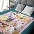 thumbnail image 3 of Cute Dogs Blanket Soft Lightweight Flannel Blanket Gift for Women Toddler Throw for Bed Sofa Travel 60"x50" M for Teens, 3 of 6