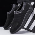 thumbnail image 5 of Men's Walking Shoes Comfort Soft Sock Sneakers Breathable Knit Woven L𝗈afers Shoes S𝗅ip On Laceless Workout Shoes Wide Width Tennis Sport Shoes Casual Outdoor Walking Shoes, 5 of 8