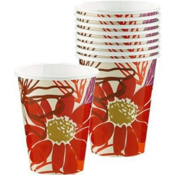 Floral 'Nature's Imprint' 9oz Paper Cups (8ct)