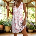 thumbnail image 2 of Summer Dresses for Women 2026 Plus Size V-Neck Sleeveless Floral Printed Summer Flowy Casual Midi Dress Beach Vacation Sundresses with Pockets, 2 of 8