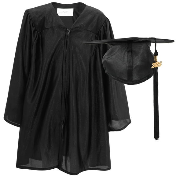 Graduation Gown Hat Multicolor Tassel Dresses Gowns Elementary School for Kids Child