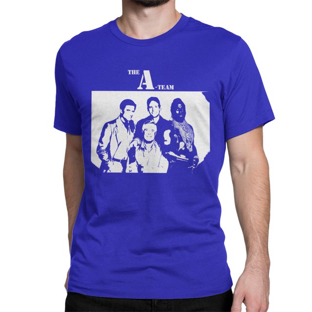 Camiseta vintage de "El Equipo A" para hombre y mujer, de algodón, cuello redondo, manga corta, con estampado gráfico