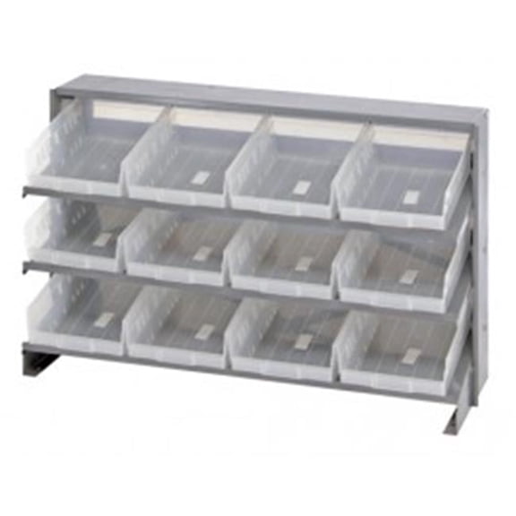 Quantum Storage QPRHA-107CL Bench Rack with 12 Bins