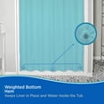 thumbnail image 6 of Kenney Medium Weight PEVA Shower Curtain Liner and Beaded Roller Ring Set, 70" W x 72" H, Blue, 6 of 9