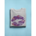 thumbnail image 3 of Purple Kiss Smudge With Flowers Sweatshirt Women -GoatDeals Designs, Female 3X-Large, 3 of 4