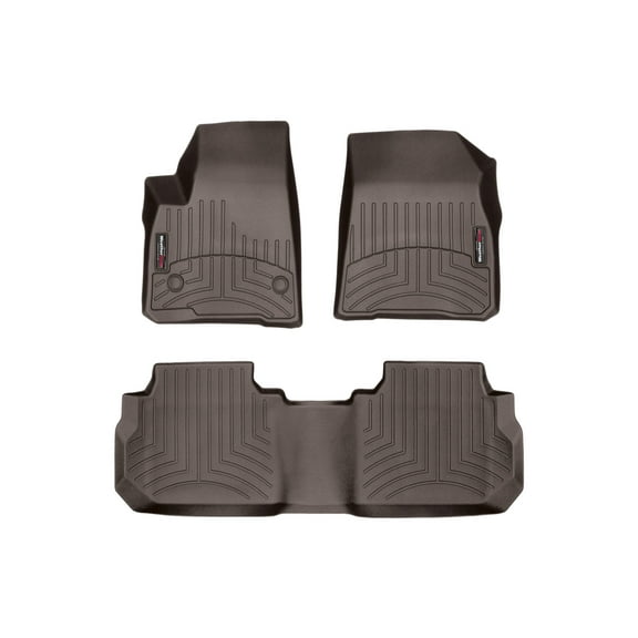 WeatherTech Custom Fit FloorLiners compatible with 2017-2025 Cadillac XT5 - 1st & 2nd Row, Cocoa
