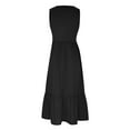 thumbnail image 5 of Wiyuqeen Solid Color Sleeveless Tiered Midi Dresses for Women Casual V Neck Tank Dresses Baggy Stretchy Long Dresses with Pockets, 5 of 5