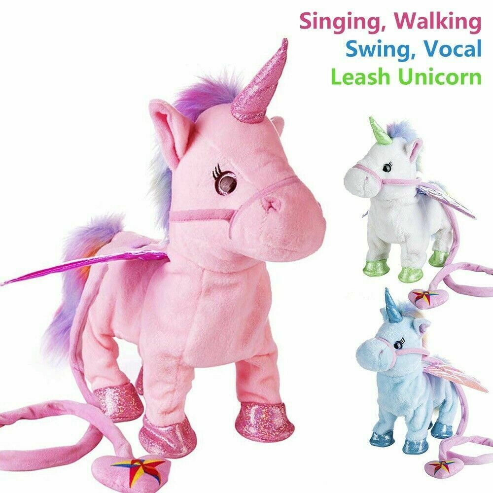 Kids Walking Talking Unicorn Plush Toy With Talk Singing Songs XMAS Doll Gift AK 