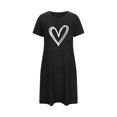 thumbnail image 4 of HomeGardon Nightgowns for Women,Women's Sleepwear,Women's Oversized Short Nightgown Printed Round Neck and Short Sleeves dress,S-XXL, 4 of 6