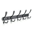 Coat Rack Wall Mounted , Heavy Duty, 5 Tri Hooks,Stainless Steel, Metal