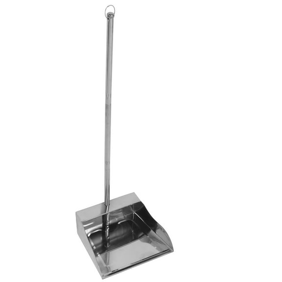 PENIKOKO Upright Stainless Steel Dustpan for Indoor Household, Garage, and Outdoor Cleaning with Handle