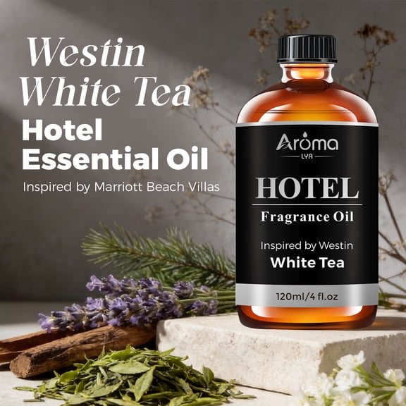 Aroma LYA Hotel Fragrance Oil, White Tea Scent, 120ml/4 fl oz, For Diffusers and Home Fragrance Use