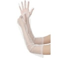 thumbnail image 5 of INSPIRE CHIC Women's Polka Dot Mesh Gloves Lace Tulle Extra Long Evening Glove 1 Pair One Size White, 5 of 6