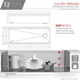thumbnail image 2 of Stylish Undermount 45" Stainless Steel Single Bowl Workstation Kitchen Sink with 8 accs S-615W, 2 of 11