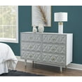 thumbnail image 2 of Geometric Six Drawer Dresser, Grey, 2 of 6