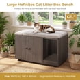 thumbnail image 4 of Vebreda Wooden Cat Litter Box Enclosure Hidden Litter Box Furniture with Scratching Board, Versatile Use, Ultimate Privacy & Cleanliness, 4 of 10