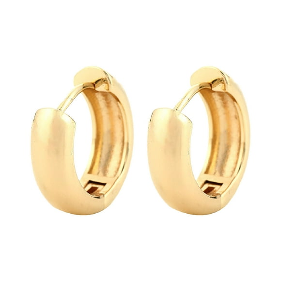 Riforla Small Thick Hoop Earrings for Women Girls Gold Hoops Huggie Earrings for Men Gift Shooting Props Home Decor Gold