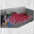 thumbnail image 6 of Animal Soft Flannel Fleece Throw Blanket, Tiny Little Tree Frog on Gerbera Flower Nature Moments Shoots Art, Cozy Plush for Indoor and Outdoor Use, 50" x 70", Pink Green Blue, by Ambesonne, 6 of 6