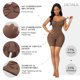 thumbnail image 2 of Body completo cómodo para mujer, moldeador de glúteos sin costuras, control de abdomen, adelgazante de muslos, talla L/XL, marrón, 2 of 4