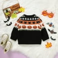 thumbnail image 4 of Gyratedream Newborn Baby Halloween Long Sleeve Pumpkin Knitted Sweater Tops Toddler On Fall And Winter, 4 of 8