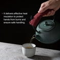 thumbnail image 4 of Uxcell Teapot Handle Cover, Kettle Handle Sleeve, Anti-Slip Heat Resistant Tea Kettle Cloth Cover Grip Protector Crane Pattern for Kitchen, Navy Blue, 4 of 7