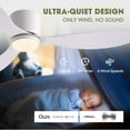 thumbnail image 6 of HOOMEDELIER 52" Modern Reversible Ceiling Fan with Light Remote/App Control,3-Blade Dimmable Flush Mount Ceiling Fan for for Bedroom, Living Room-White, 6 of 9