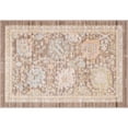 thumbnail image 2 of Crestwood Traditional Oriental 2' x 3' Brown and Aqua Polyester Indoor Area Rug, 2' x 3', 2 of 5