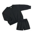 thumbnail image 2 of zbxnLI Kids Boys Girls Cotton Tracksuits 2 Pieces Long Sleeve Sweatshirts and Shorts Set Activewear, 2 of 3