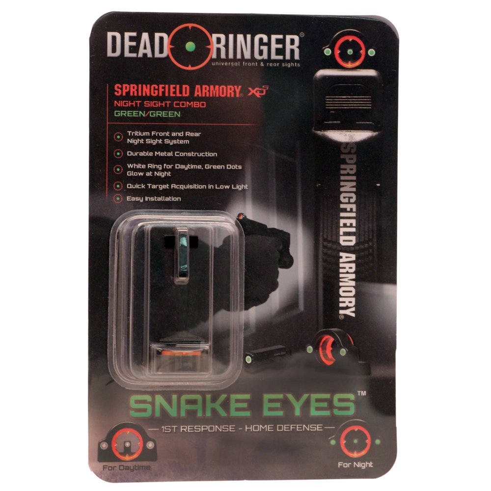 Dead Ringer Snake Eyes Pistol Sight Springfield XDS, .45 ACP or 9mm