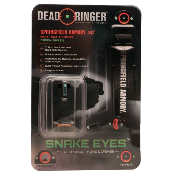 Dead Ringer Snake Eyes Pistol Sight Springfield XDS, .45 ACP or 9mm