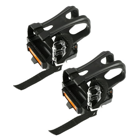 Toyvian Bike Pedal Toe Clip Black Durable Use for Cyclists 1 Pair 4.4*3.1*1.2in