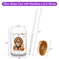 thumbnail image 5 of Happy Thanksgiving Golden Retriever Turkey Costume Pumpkins Autumn Leaves 16oz Glass Cup Mug Goldens Dog Lover Gifts Idea Glass Can with Bamboo Lid and Straw - 130144, 5 of 5