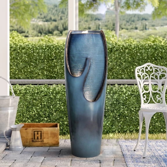 Wilwolfer 38.7” Indoor and Outdoor Jar Water Fountain