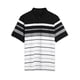 thumbnail image 1 of Camiseta De Golf A Rayas Bloque De Color Mangas Cortas Polo Para Hombres Negro Blanco Gris S, 1 of 5