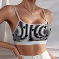 thumbnail image 2 of Slim Fit Vest Women's Base Layer Vest Heart Stripe Design Slim Fit Top with High Elasticity Built-in Breast Pads Color Matching Tank Top for Sport, 2 of 6