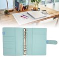 thumbnail image 4 of Waterproof Durable A5 Binder Cover,  PU Leather Portable 6  Binder For Cards Bills Money Pens And Documents, 4 of 8