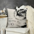 thumbnail image 2 of YINGXI Cat Mom Throw Pillow Case,Black Linen, Decorative Pillow Cover, Funny Gift for Cat Lovers 24x24in, 2 of 5