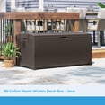 thumbnail image 2 of Suncast Resin 99-Gal Capacity Deck Box, Patio, Mocha Brown,  DBW9200 52 in D x 27.5 in H x 27.6 in W, 2 of 9