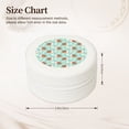 thumbnail image 2 of Yiaed Snail And Flower Print Travel Jewelry Case Bridesmaid Gift Boxes Jewelry Travel Organizer Small Round Jewelry Box Mini Storage-White, 2 of 7