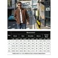 thumbnail image 3 of Coshow Men's Lightweight Jacket Sport Bomber Jacket Casual Suede Vintage Jacket, 3 of 5