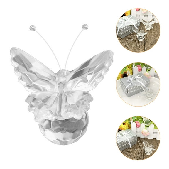 FRCOLOR Crystal Flying With Crystal Ball Base Clear Figurine Collection Souvenir